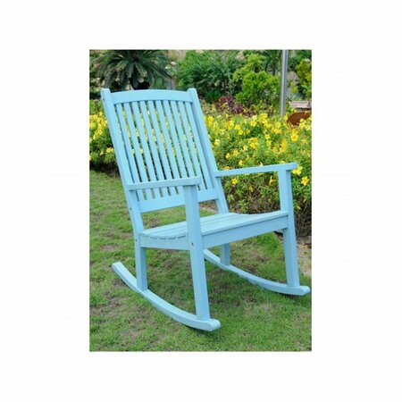 INTERNATIONAL CARAVAN Acacia Rocking Chair, Sky Blue - Large TT-RO-03-SKB